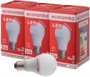 Светодиодная лампа Economka LED A60 10 Вт E27 2800K (4820172680284) 3 шт.