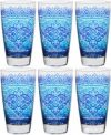 Набор высоких стаканов Cerve Шарм Голубой 6 шт х 400 мл (650-668)