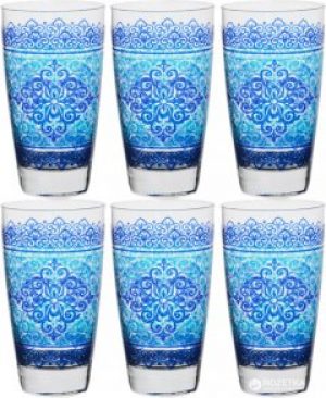 Набор высоких стаканов Cerve Шарм Голубой 6 шт х 400 мл (650-668)