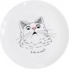 Тарелка обеденная Orner "Удивленный кот" круглая 25 см (orner-0163)
