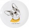 Тарелка обеденная Orner "Французский бульдог" круглая 25 см (orner-0201)