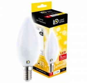 Светодиодная лампа Light Offer LED C38 7W E14 4000K 650Lm (LЕD - 07 - 221)