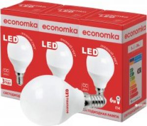 Светодиодная лампа Economka LED G45 6 Вт E14 4200K (4820172680574) 3 шт.