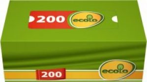 Салфетки косметические Ecolo 2 слоя 200 листов (4820023748576)