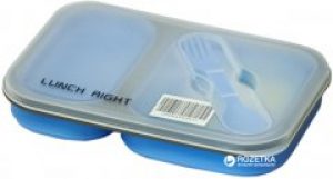 Ланч бокс LUNCH RIGHT 300 мл + 600 мл Голубой (XF-SLD-016_blue)