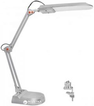 Настольная светодиодная лампа Magnum NL 011 4100К 7W с подставкой и струбциной Silver (90010776)