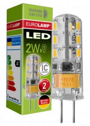 Светодиодная лампа Eurolamp LED G4 силикон 2W 4000K 220V (LED-G4-0240(220))