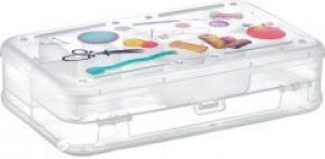 Контейнер универсальный для швейной фурнитуры прозрачный Irak Plastik 22.5х14х5.5 см