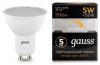 Лампа светодиодная Gauss LED MR16 GU10-dim 5W 500lm 3000K диммируемая