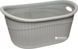 Корзина для белья Irak Plastik Gordes 35 л Серая (5614kmd)