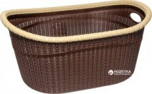 Корзина для белья Irak Plastik Gordes 35 л Коричневая (5616kmd)