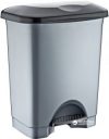 Ведро для мусора Irak Plastik Stella с педалью 45 л Серое (4571kmd)