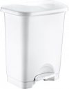 Ведро для мусора Irak Plastik Stella с педалью 45 л Белое (4569kmd)