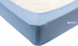 Простынь на резинке Lotus Трикотажная 160x200x25 см Голубая (svk-4593)