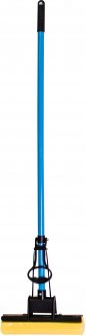 Швабра Eco Fabric PVA-насадка 27 см с ручкой на резьбе 1 отжим Желто-голубая (EF-0009-BY)