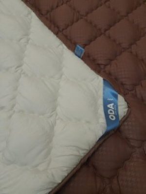 Полуторное одеяло зимнее ОДА холлофайбер микрофибра бежево-коричневое