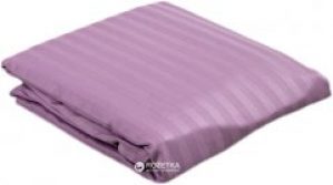 Простынь на резинке Lotus Сатин Страйп Полоска 1X1 160x200x25 Лиловая (svk-4842)