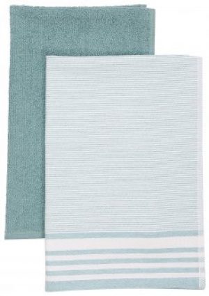 Набор полотенец Maisonette Flat 40х60 см 2 шт Мята (8699965113140)