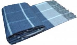 Плед Love You ly4191 клетка хлопок 140х200 Голубой с серым (4820000004191)