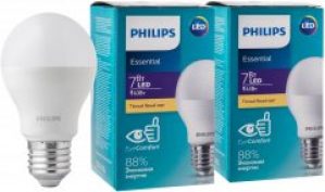 Светодиодная лампа Philips ESS LEDBulb 7W E27 3000K A60 2 шт (929001899487S)