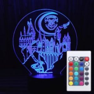 Оригинальный подарок светильник-ночник с пультом 16 цветов Хогвартс AVA-174