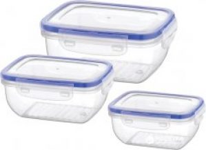 Набор прямоугольных контейнеров с крышкой Bager Cook&Lock 3 шт (BG-505)
