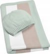 Плед + шапочка IDEIA Малыш 70x90 см Светло-зеленая полоса (4820182657566)