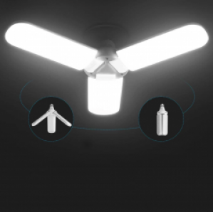 Лампа лампочка складная 3 лопасти светодиодная E27 UKC Fan blade bulb 45W White Mastertool E27 (251)