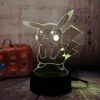 Настольный светильник-ночник Пикачу 3D MOON LAMP Pikachu 16 Цветов Pokemon Go (7291)