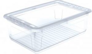 Ящик для хранения Keeeper прямоугольный Clearbox 39 x 18 x 59 см 30 л с крышкой Прозрачный (2237kee)