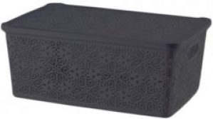 Корзина для хранения с крышкой Violet House 0404 №2 Ажур COFFEE 14 л (0404 №2 Ажур COF с/кр. 14 л)