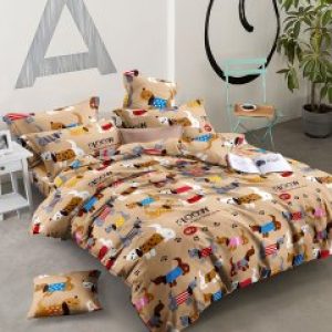 Комплект постельного белья Наша Швейка Ранфорс Таксы Детский 100 х 150 см