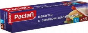 Пакеты с замком-застежкой Paclan 1 л x 15 шт (4610015980820)
