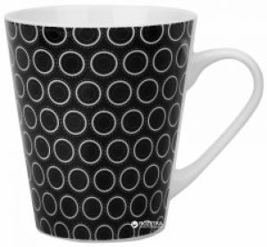 Кружка La Cucina 320 мл с узором (Q75100110_black_circles)