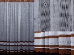 Готовая короткая тюль жаккард с 300х190см. VR текстиль