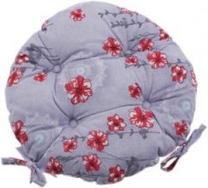 Подушка для стула Lotus с завязками Osaka D 40x40 см Серая (svk-5156)