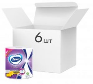 Упаковка бумажных полотенец Zewa Jumbo Premium 6 шт 3 слоя по 1 рулону 230 отрывов (7322541192024)