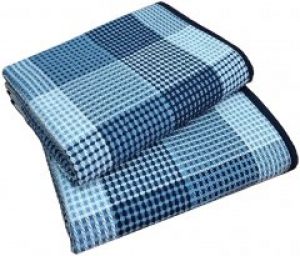 Покрывало Vladi Клетка 140x200 синее (4820000004255)