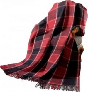 Плед шерстяной Vladi Love You ly4390 Клетка 140x200 Бело-Красно-Синий (4820000004390)