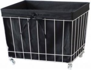 Корзина металлическая на колёсах Handy Home 46х36х37 см Белая (TG-01)