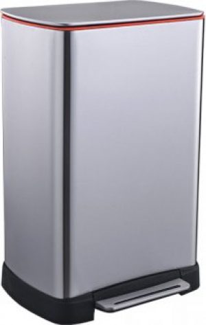 Ведро для мусора JAH с педалью 30 л Серебряный металлик (6311Kmd)