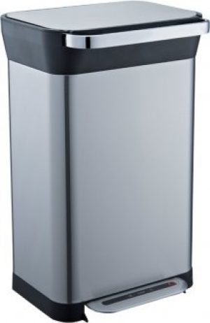 Ведро для мусора JAH с педалью 50 л Тёмно-серебряный металлик (6340Kmd)