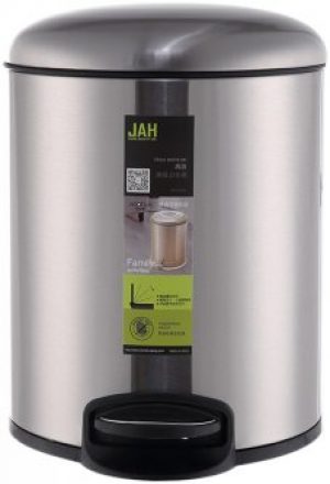 Ведро для мусора JAH с педалью 7 л Серебряный металлик (6317Kmd)