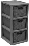 Комод BRQ на 3 ящика Rattan (1725brq-антрацит)