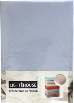 Простынь на резинке LightHouse 160х200+25 Голубая (2200000546555)