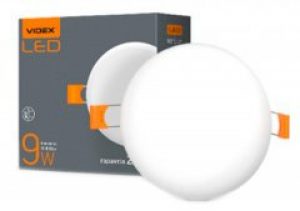 Светильник точечный VIDEX 9W 4100K 220V (25138) без рамок