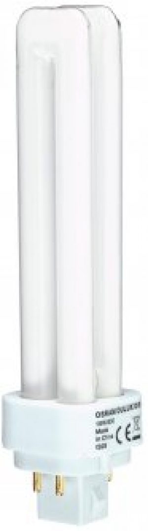 Люминесцентная лампа OSRAM Dulux D/E 18W 1200Lm 3000K G24Q-2 (4050300327211)