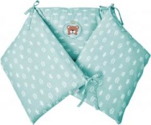 Защитный бортик в кроватку IDEIA Ранфорс 40х195 см Мятный (4820182659584)