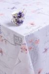 Скатерть УкрСкатерть Премиум С цветочным принтом 140х180 Бежево-лавандовая (573933018)