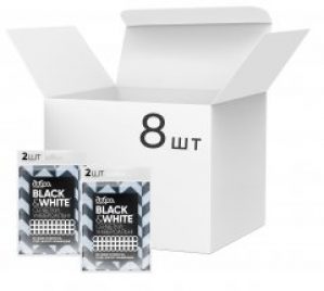 Упаковка салфеток Добра Господарочка универсальных Black&White 8 шт по 2 салфетки (4820086522069)